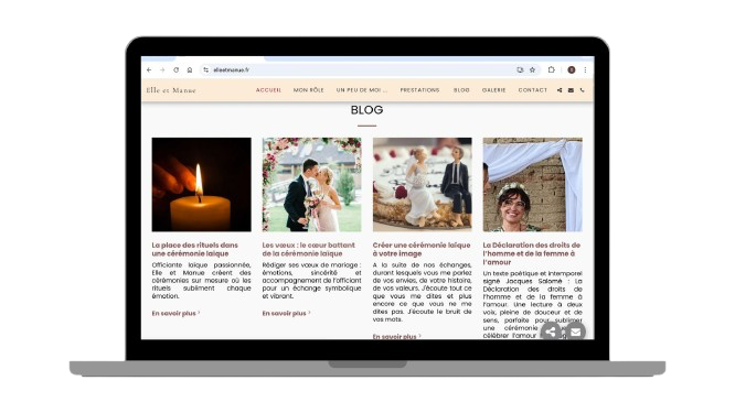 Refonte, optimisation et rédaction d'article de blog pour Elle et Manue